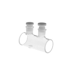 Zylindrische-Küvette mit zwei Einlassstutzen